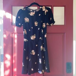 Black floral reformation dress